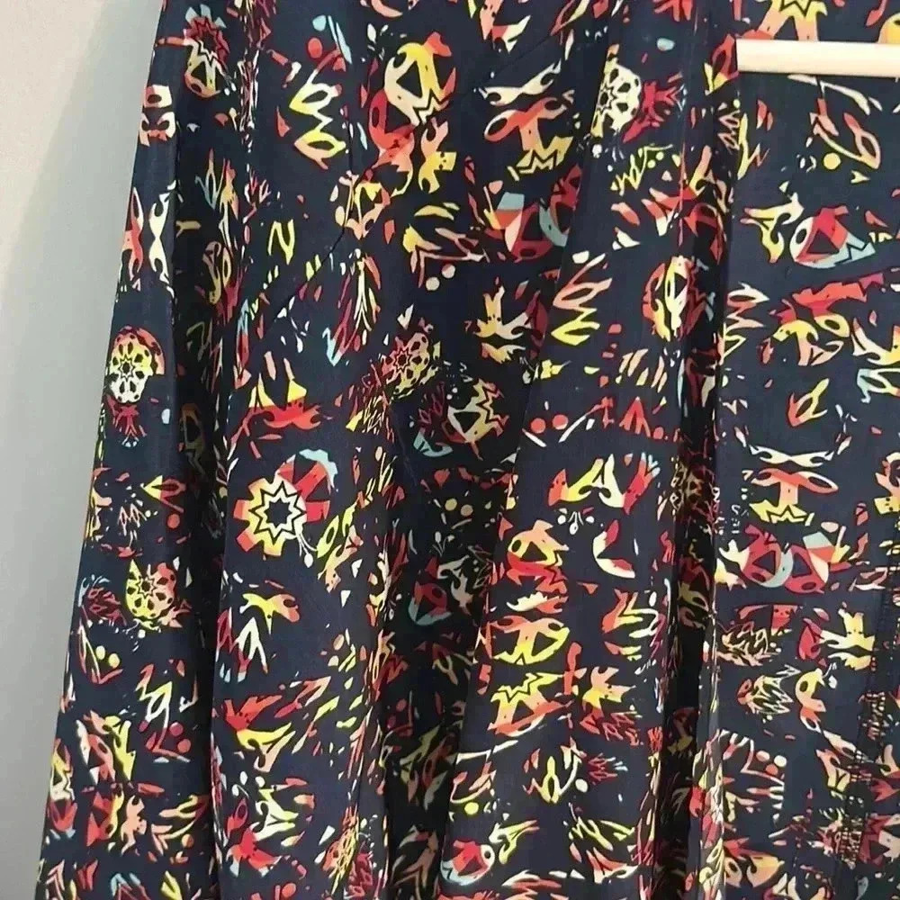 LulaRoe kimono size‎ L short sleeve 100% polyester - Picture 3 of 4